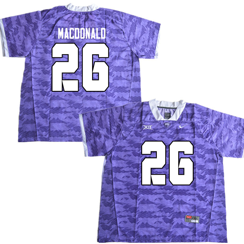 Men #26 Christian MacDonald TCU Horned Frogs College Football Jerseys Sale-Limited Purple - Click Image to Close